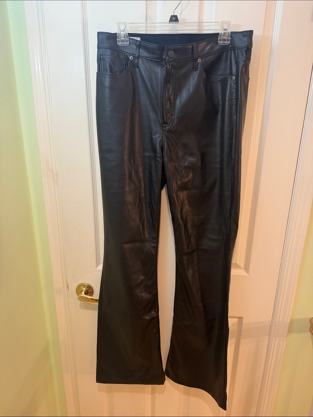 GAP Women's Black Faux Leather Bootcut Jeans